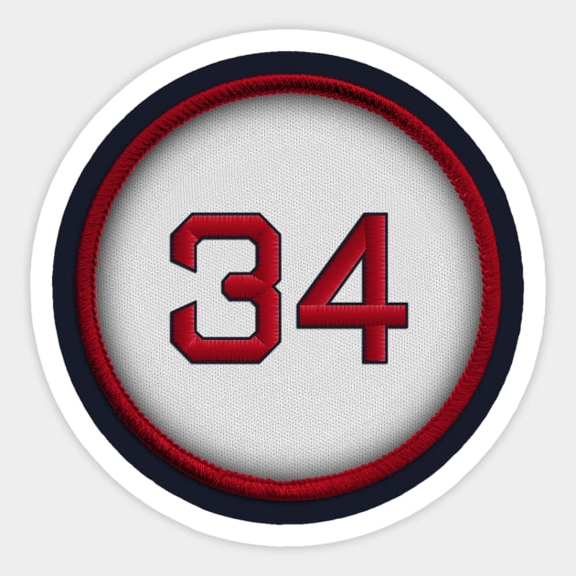 Big Papi 34 (alt version) Sticker by dSyndicate